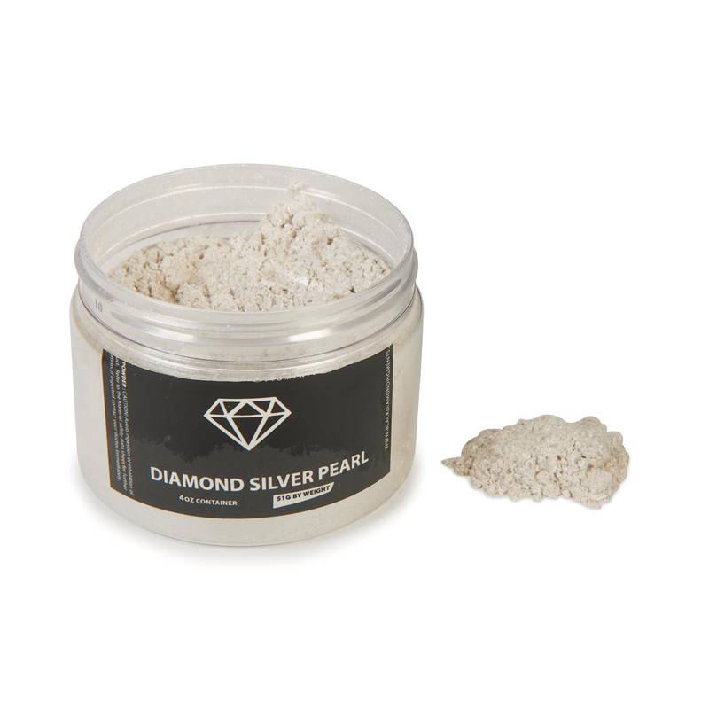 Mica Powder - 51 Grams - Color:Diamond Silver Pearl